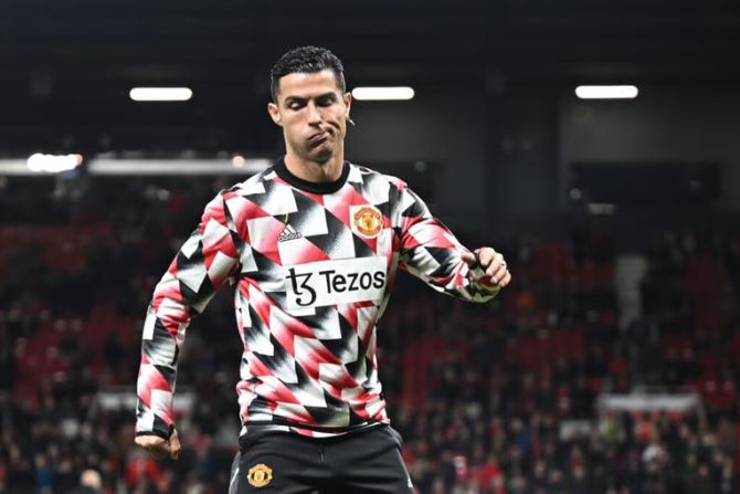Manchester United legend Peter Schmeichel hangs his head in shame after Ronaldo storm off
